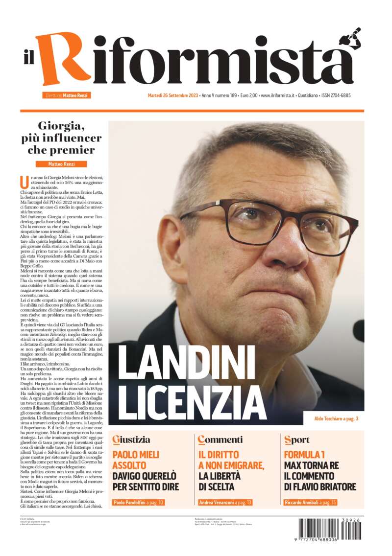 Quotidiano del 26 Settembre 2023