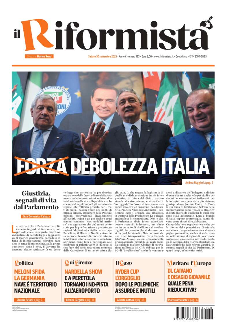 Quotidiano del 30 Settembre 2023
