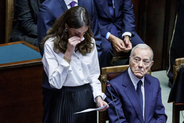 Foto Roberto Monaldo / LaPresse
26-09-2023 Roma 
Politica
Camera dei deputati – Esequie di Stato del Presidente emerito della Repubblica Giorgio Napolitano
Nella foto Sofia, nipote di Giorgio Napolitano

26-09-2023 Rome (Italy)
Politica
Chamber of deputies – State funeral of the President Emeritus of the Republic Giorgio Napolitano
In the pic Sofia, nephew of Giorgio Napolitano