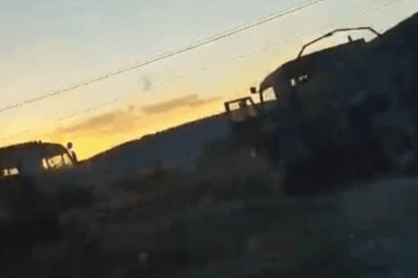 I due camion con nemici a bordo nella zona occupata di Henichesk I due camion con nemici a bordo nella zona occupata di Henichesk