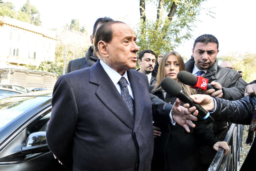 Foto LaPresse
13-12-2013 Roma
Cronaca
Funerali di Angelo Rizzoli nella chiesa di Sant’Eugenio. Silvio Berlusconi