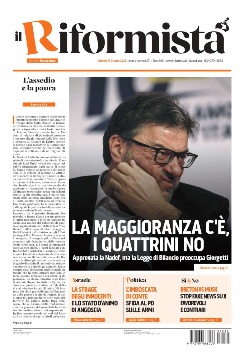 Quotidiano del 12 Ottobre 2023