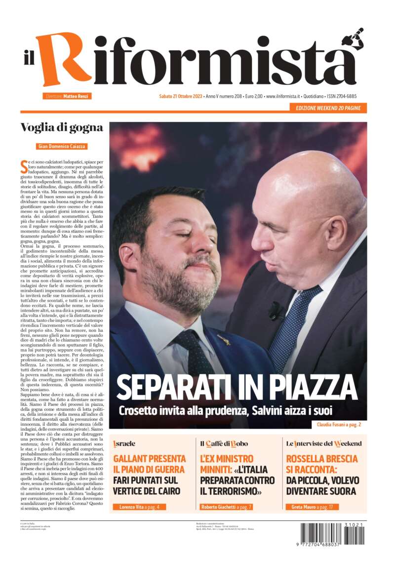 Quotidiano del 21 Ottobre 2023