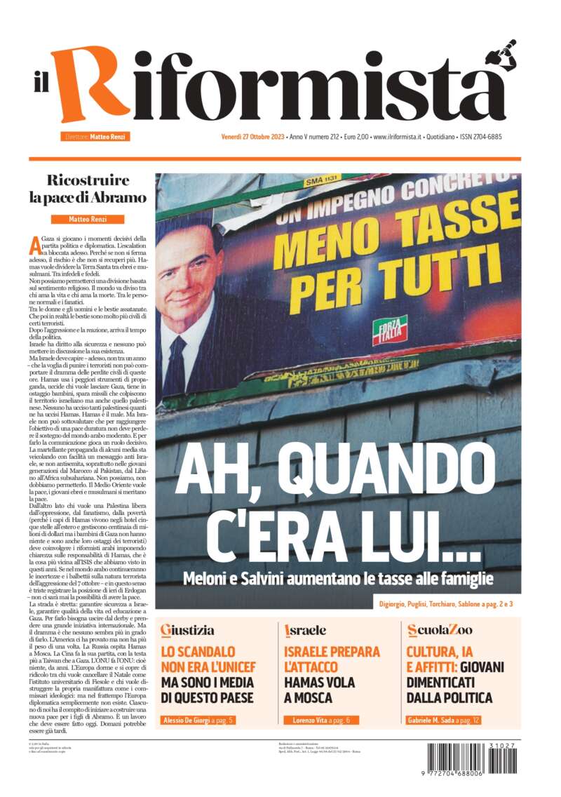 Quotidiano del 27 Ottobre 2023