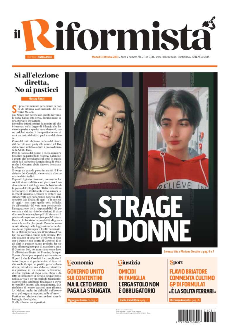 Quotidiano del 31 Ottobre 2023