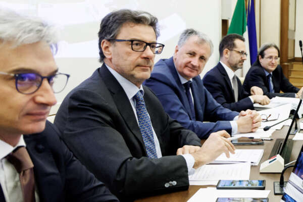 Foto Roberto Monaldo / LaPresse
10-10-2023 Roma 
Politica
Commissioni Bilancio riunite – Audizione del ministro dell’Economia Giorgetti sulla Nadef
Nella foto Giancarlo Giorgetti

10-10-2023 Rome (Italy)
Politica
Joint Budget Commissions – Hearing of Economy Minister Giorgetti on Nadef
In the pic Giancarlo Giorgetti