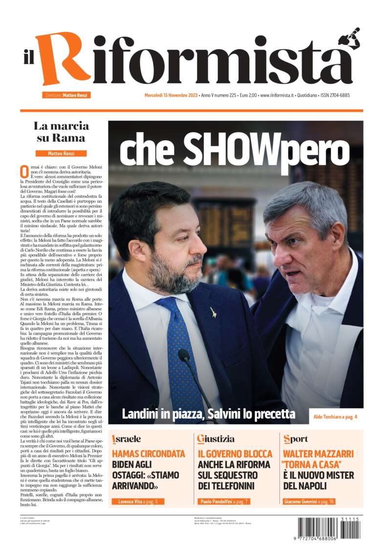 Quotidiano del 15 Novembre 2023