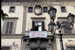 Occupata l’università Orientale di Napoli: “Con la Palestina fino alla vittoria, fermate la guerra”