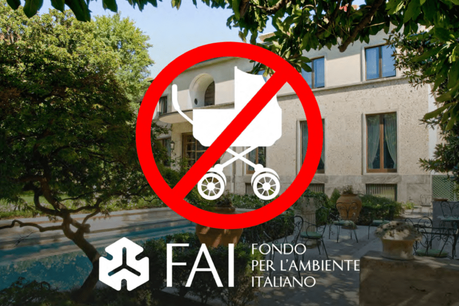 “Col passeggino non potete entrare”. La famiglia rimbalzata alla porta nella giornata del FAI