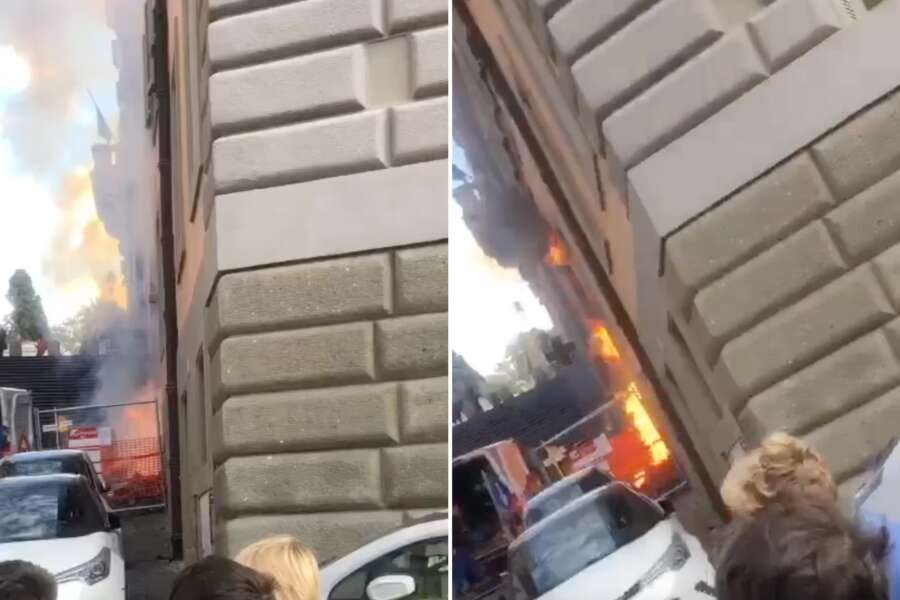 Roma, incendio alla scuola media Visconti: esplosa una caldaia, un ferito