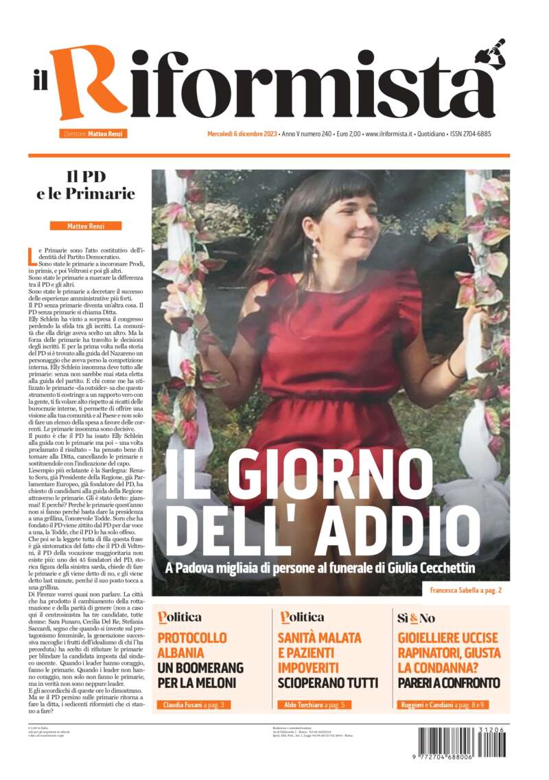 Quotidiano del 6 Dicembre 2023