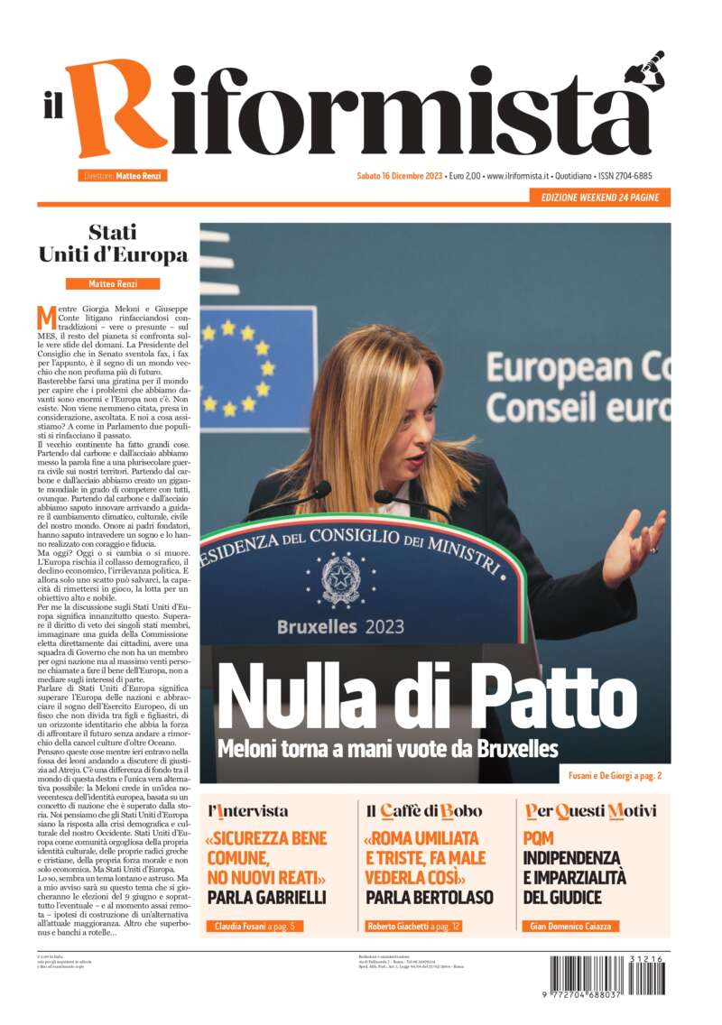 Quotidiano del 16 Dicembre 2023