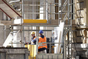 Foto Cecilia Fabiano/LaPresse 20 –02-2023 Roma, Italia – Politica – Superbonus edilizio,  riunione tra il governo e le categorie interessate  a Palazzo Chigi  – Nella Foto :   cantieri edili 
February 20 , 2023 Rome, Italy -Politics – Superbonus building, meeting between the government and the categories interested in Palazzo Chigi  In the photo : building sites