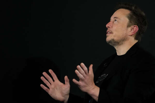 Tesla and SpaceX’s CEO Elon Musk during an in-conversation event with Britain’s Prime Minister Rishi Sunak at Lancaster House in London, Thursday, Nov. 2, 2023. Sunak discussed AI with Elon Musk in a conversation that is played on the social network X, which Musk owns.(AP Photo/Kirsty Wigglesworth, Pool)




Associated Press/LaPresse
Only Italy And Spain