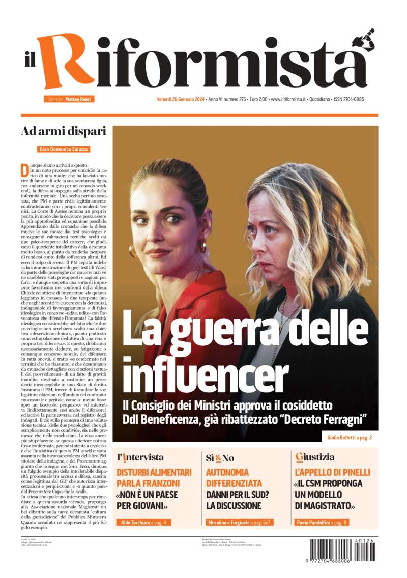 Quotidiano del 26 Gennaio 2024