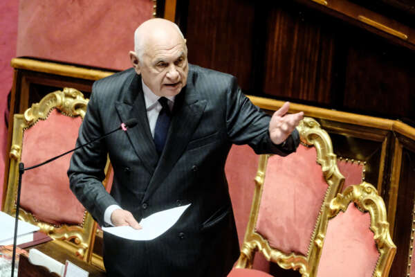 Foto Mauro Scrobogna /LaPresse 
17-01-2024 Roma – Politica – Senato, Relazione del Ministro della giustizia sull’amministrazione della giustizia – Nella foto: il Ministro della Giustizia Carlo Nordio

January 17, 2024 Roma – Politics –  Senate, Report of the Minister of Justice on the administration of justice – In the photo: the Minister of Justice Carlo Nordio