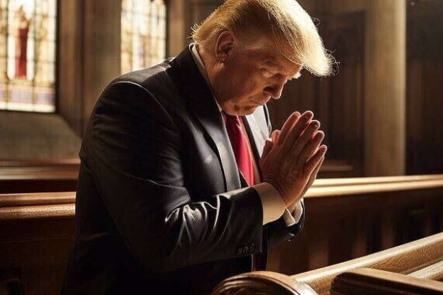 Trump e la mano miracolosa a sei dita, la preghiera prima del voto e lo scherzo dell’intelligenza artificiale