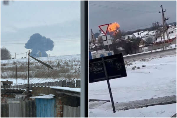 Aereo russo abbattuto a Belgorod, Cremlino: “Trasportava 65 prigionieri ucraini”. Kiev: “Siamo stati noi, ma c’erano missili”