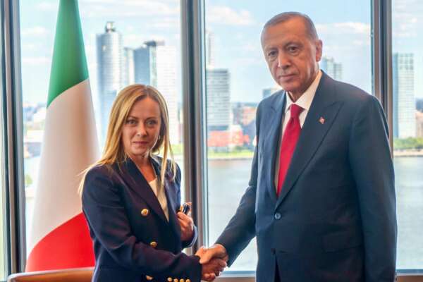 Foto Filippo Attili/Palazzo Chigi/LaPresse 
19-09-2023 New York
Politica 
Il Presidente del Consiglio Giorgia Meloni all’ONU – gli incontri di oggi

Nella foto Recep Tayyip Erdoğan
Presidente della Turchia

DISTRIBUTION FREE OF CHARGE – NOT FOR SALE – Obbligatorio citare la fonte LaPresse/Palazzo Chigi/Filippo Attili