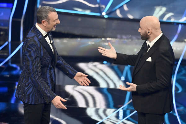 Fiorello Amadeus John Travolta Fiorello Amadeus John Travolta