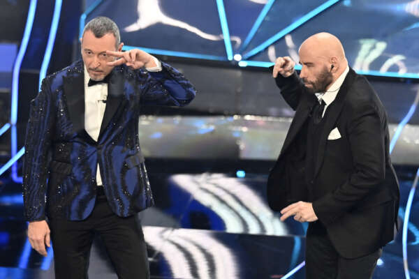 John Travolta a Sanremo John Travolta a Sanremo