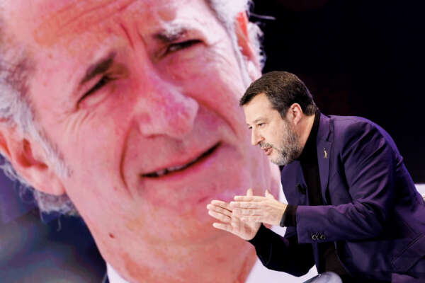 Foto Roberto Monaldo / LaPresse
10-01-2024 Roma
Politica
Trasmissione tv “Porta a Porta”
Nella foto Matteo Salvini, sullo schermo Luca Zaia
10-01-2024 Rome (Italy)
Politics
Tv program “Porta a Porta”
In the pic Matteo Salvini Foto Roberto Monaldo / LaPresse
10-01-2024 Roma
Politica
Trasmissione tv “Porta a Porta”
Nella foto Matteo Salvini, sullo schermo Luca Zaia
10-01-2024 Rome (Italy)
Politics
Tv program “Porta a Porta”
In the pic Matteo Salvini