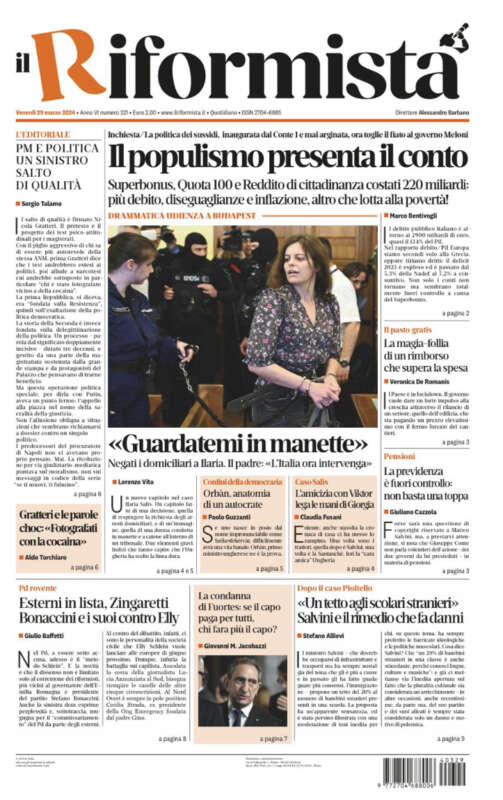 Quotidiano del 29 Marzo 2024