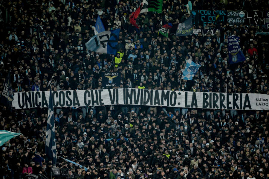 Tifosi Lazio contro Bayern Monaco