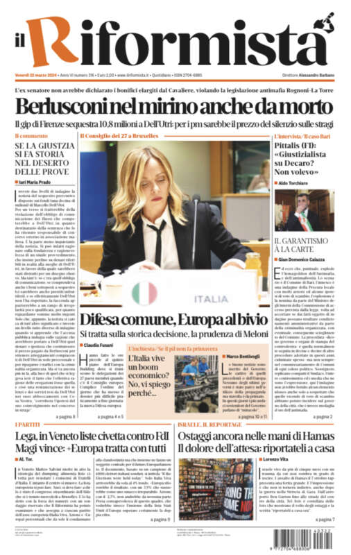 Quotidiano del 22 Marzo 2024