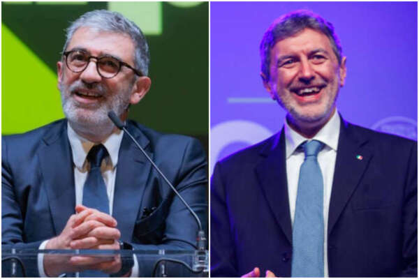 Da sinistra Luciano D’Amico e Marco Marsilio Da sinistra Luciano D’Amico e Marco Marsilio