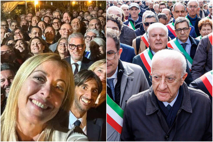 Le convergenze parallele delle narrazioni di De Luca e Meloni