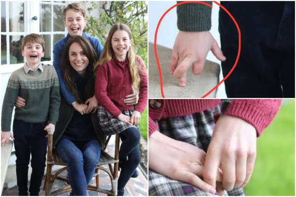 Kate Middleton e le scuse per la foto ritoccata: la mano di Charlotte, le dita di Louis e l’anello che manca
