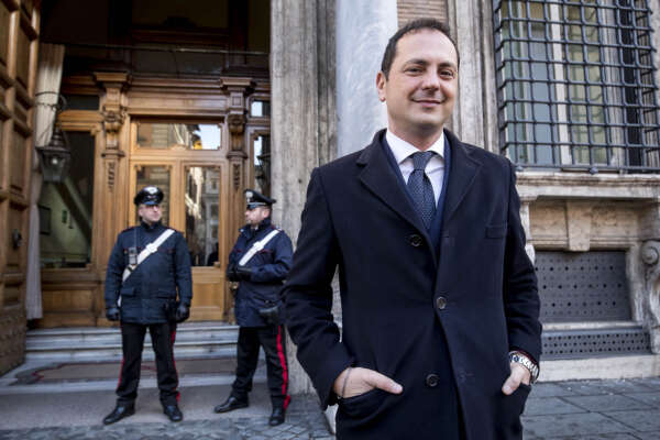 Foto Roberto Monaldo / LaPresse
19-03-2018 Roma 
Politica
Senato – Adempimenti amministrativi per i senatori neo-eletti
Nella foto Marco Siclari, il senatore più giovane (forza italia)

Photo Roberto Monaldo / LaPresse
19-03-2018 Rome (Italy)
Senate – Formal registration for newly elected senators
In the photo Marco Siclari
