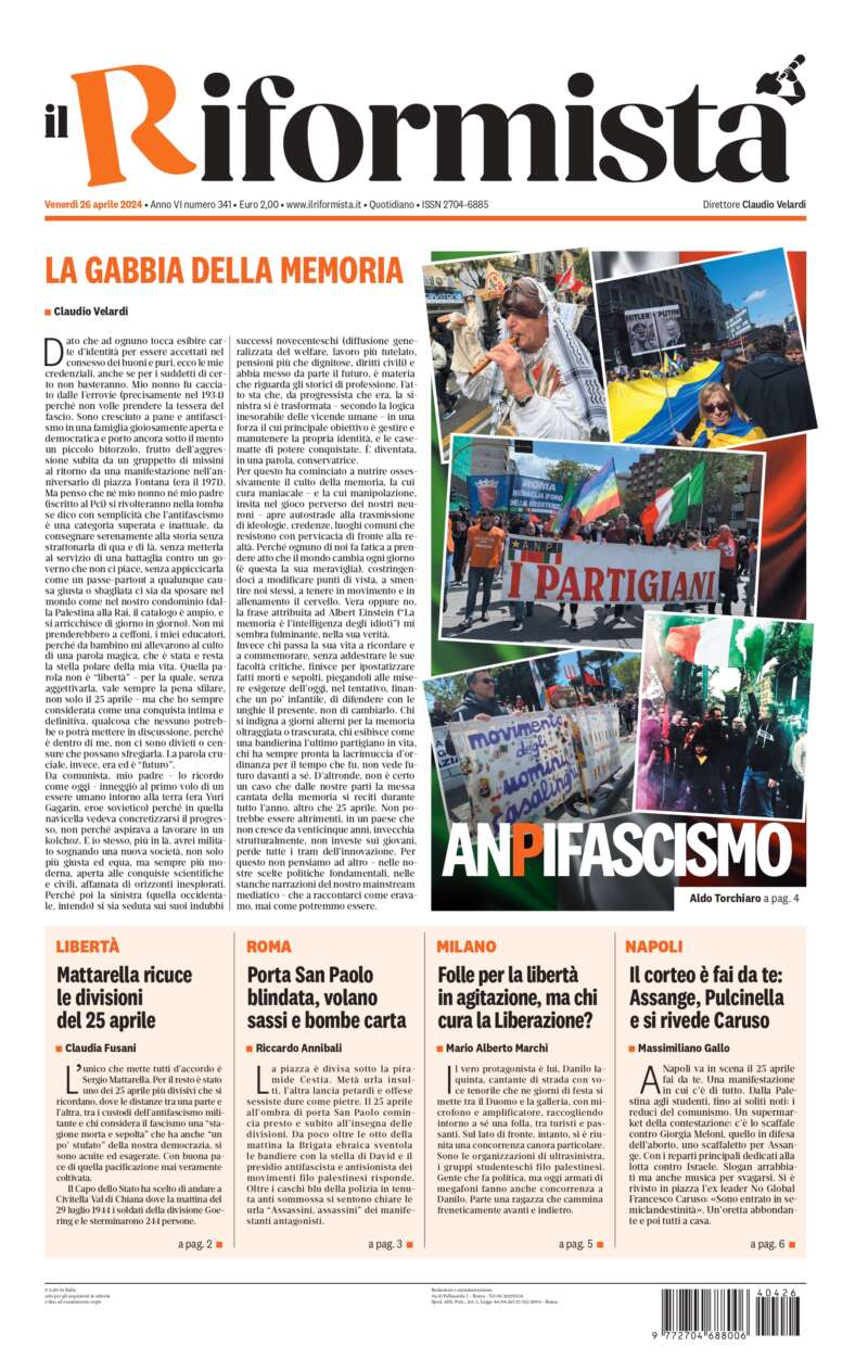 Quotidiano del 26 Aprile 2024