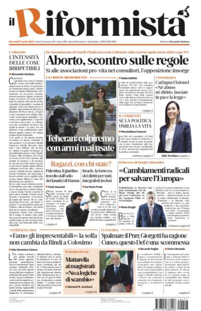 Quotidiano del 17 Aprile 2024