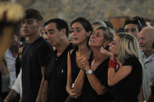 Foto Lo Debole/Bianchi Scandicci 19-08-2017 cro  – chiesa di Gesù Buon Pastore i funerali di Niccolò Ciatti morto a Lloret de Mar nella foto: la famiglia                            Photo  Lo debole/Bianchi- Scandicci 19-08-2017 news Gesù Buon Pastore Church the funeral of Niccolò Ciatti died in Lloret de Mar in the pic:the family