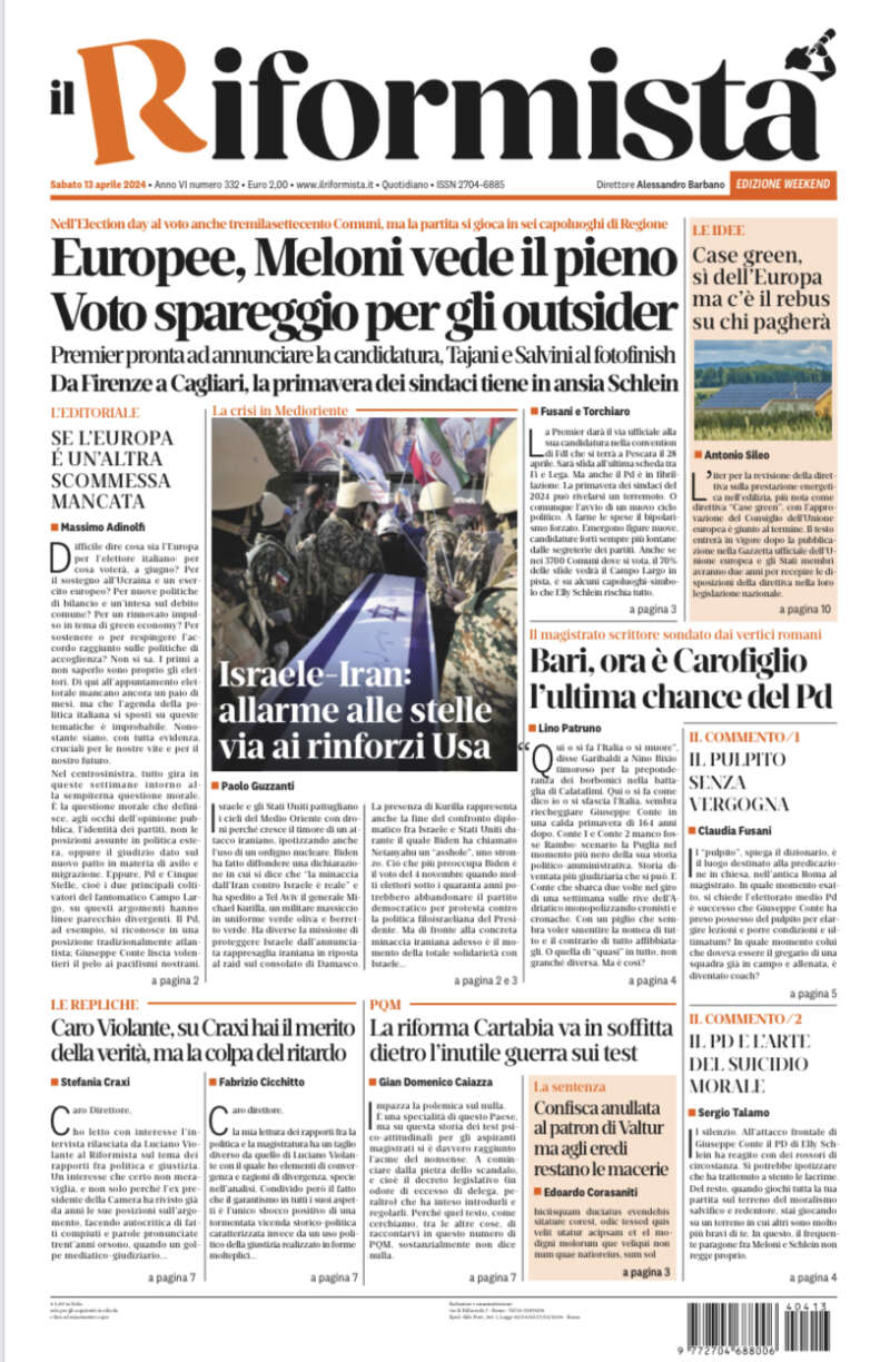 Quotidiano del 13 Aprile 2024