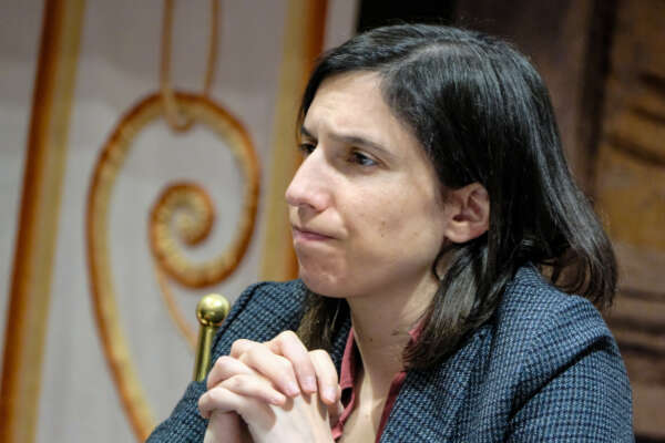 La segretaria del Partito Democratico PD Elly Schlein partecipa alla presentazione del progetto di legge sui disturbi alimentari tenutasi presso la Sala Zuccari del Senato a Roma, Martedì, 12 Marzo 2024 (foto Mauro Scrobogna / LaPresse)
The secretary of the Democratic Party PD Elly Schlein participates in the presentation of the bill on eating disorders held in the Sala Zuccari of the Senate in Rome, Tuesday, March 12, 2024. (Photo by Mauro Scrobogna / LaPresse) La segretaria del Partito Democratico PD Elly Schlein partecipa alla presentazione del progetto di legge sui disturbi alimentari tenutasi presso la Sala Zuccari del Senato a Roma, Martedì, 12 Marzo 2024 (foto Mauro Scrobogna / LaPresse)
The secretary of the Democratic Party PD Elly Schlein participates in the presentation of the bill on eating disorders held in the Sala Zuccari of the Senate in Rome, Tuesday, March 12, 2024. (Photo by Mauro Scrobogna / LaPresse)