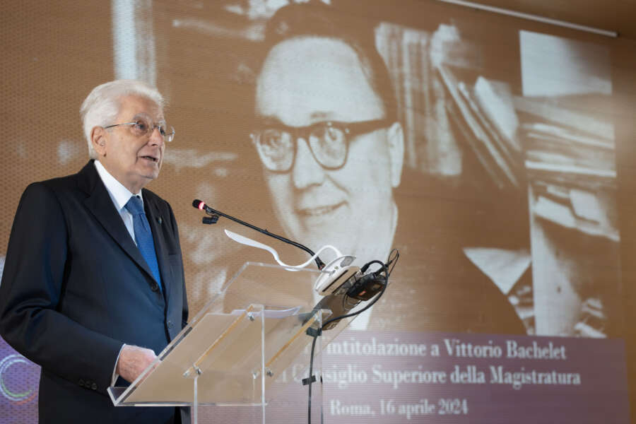 Ufficio stampa Quirinale/ LaPresse politica 16-04-2024 Roma – Italia

Il Presidente della Repubblica Sergio Mattarella in occasione della cerimonia per l’intitolazione a Vittorio Bachelet della sede del Consiglio Superiore della Magistratura
(foto di Francesco Ammendola – Ufficio per la Stampa e la Comunicazione della Presidenza della Repubblica)

DISTRIBUTION FREE OF CHARGE – NOT FOR SALE –