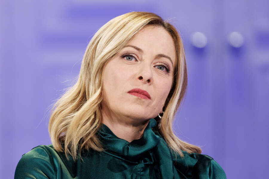 Foto Roberto Monaldo / LaPresse
29-11-2023 Roma 
Politica
Speciale Porta a Porta dedicato alle vittime della mafia
Nella foto Il Presidente del Consiglio Giorgia Meloni

29-11-2023 Rome (Italy)
Politics
Tv program “Porta a Porta”
In the pic Giorgia Meloni