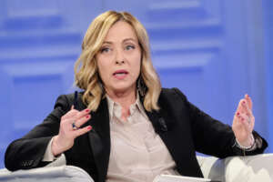 Foto Mauro Scrobogna /LaPresse
22-02-2024 Roma (Italia) – Politica – RAI – trasmissione Porta a Porta – Nella foto: la Presidente del Consiglio Giorgia Meloni ospite di Bruno Vespa

February 22, Rome (Italy) – Politics – RAI – Porta a Porta transmission – In the photo: PM Giorgia Meloni guest of Bruno Vespa