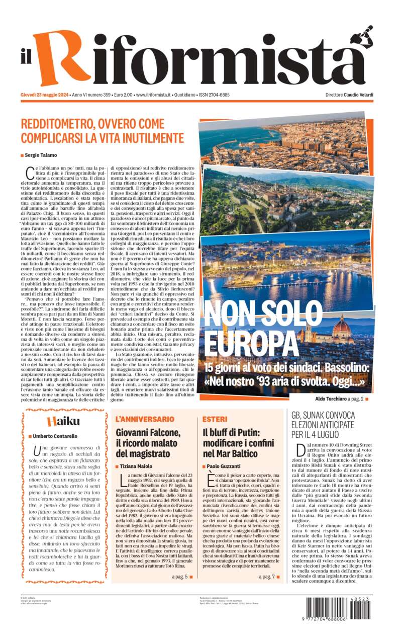 Quotidiano del 23 Maggio 2024