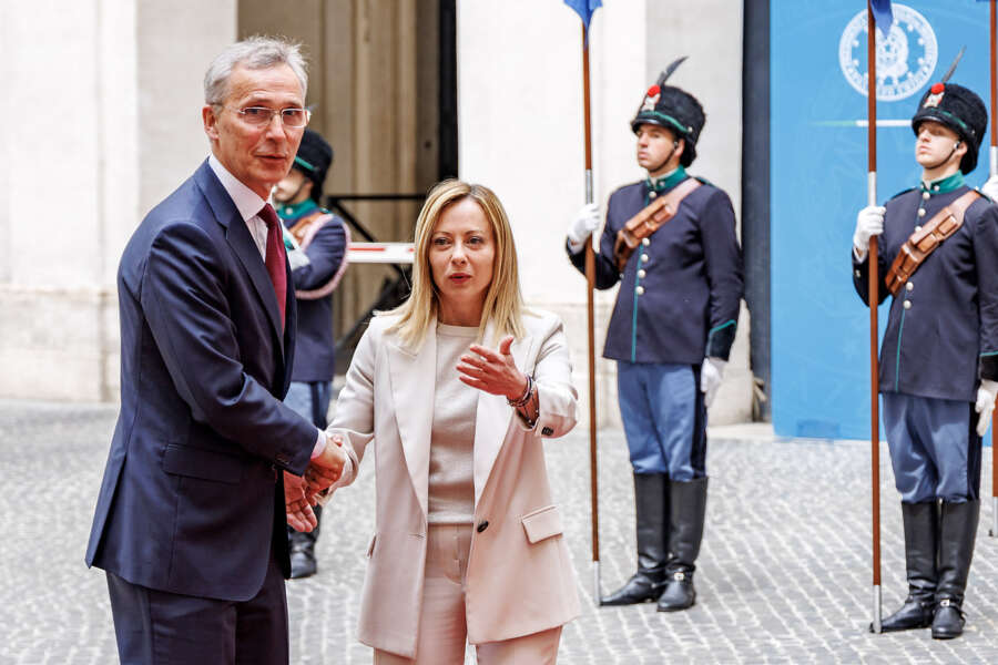 Meloni e Stoltenberg