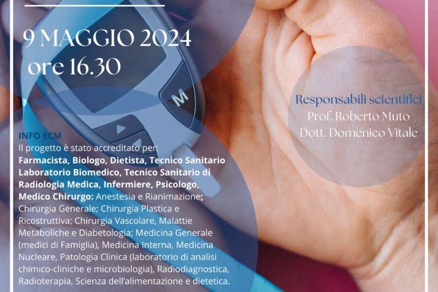 La Fondazione Muto per la prevenzione del diabete di tipo 2: appuntamento a Napoli il 9 maggio