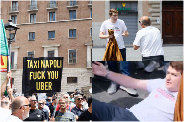 Tassisti pochi e incazzati, fumogeni, bombe carta, insulti e spintoni al 20enne Hallissey: “Salvini perché non precetta?” Tassisti pochi e incazzati, fumogeni, bombe carta, insulti e spintoni al 20enne Hallissey: “Salvini perché non precetta?”