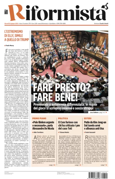 Quotidiano del 20 Giugno 2024