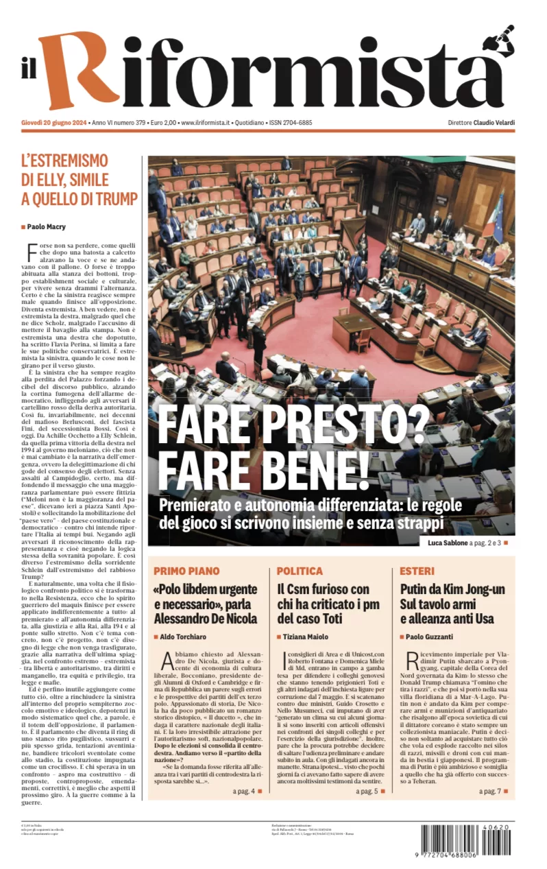 Quotidiano del 20 Giugno 2024