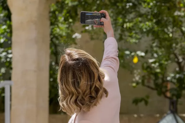 Italian Prime Minister Giorgia Meloni takes a selfie with the media as she waits for world leaders during a G7 summit at Borgo Egnazia, Italy, Thursday, June 13, 2024. (AP Photo/Luca Bruno) 


Associated Press / LaPresse
Only italy and Spain