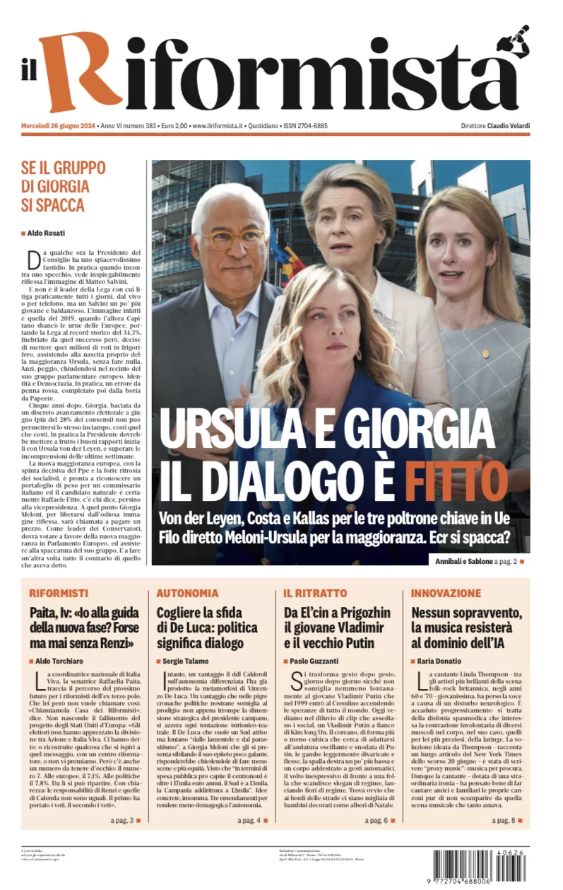 Quotidiano del 26 Giugno 2024