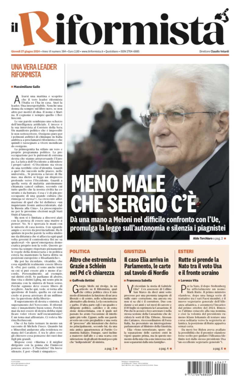 Quotidiano del 27 Giugno 2024